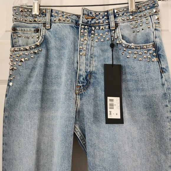 Kooples Mily High-waisted Jeans w/Studs nwt - Picture 3 of 8
